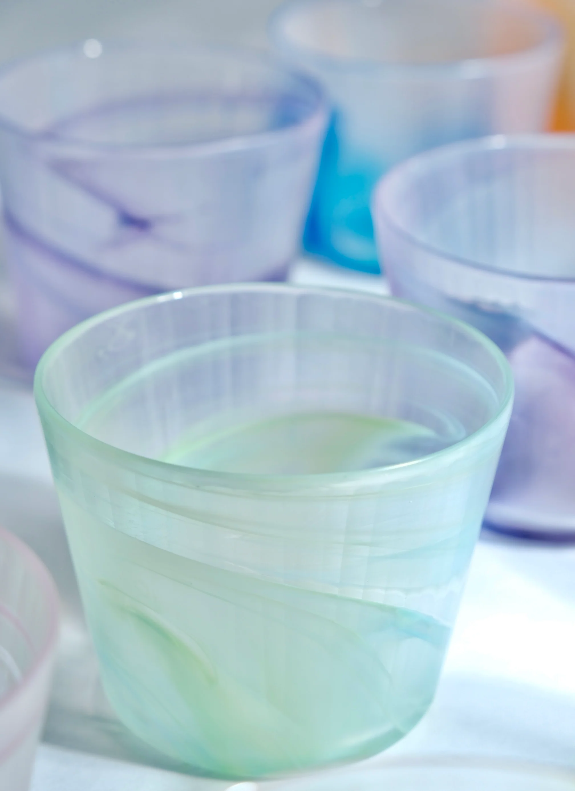 吉田晶乃 Akino Yoshida Handmade Glass Cups Mint - Image 3