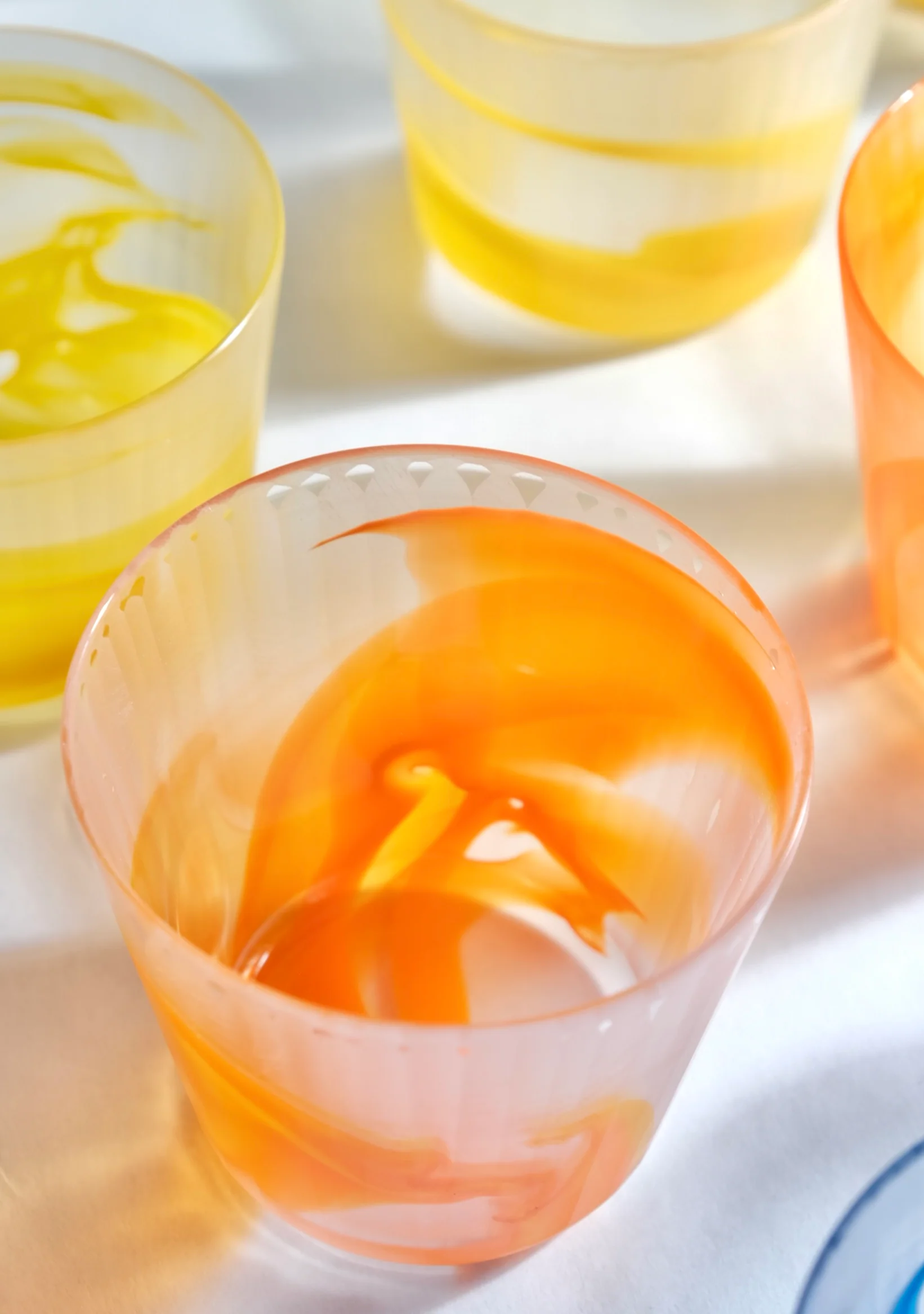 吉田晶乃 Akino Yoshida Handmade Glass Cups Orange - Image 3