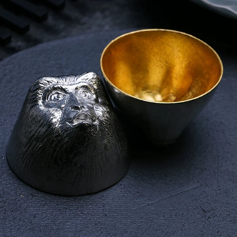 能作Nousaku 100% Tin Sake cup GUINOMI Zodiac Dragon Gold leaf 50cc (Gift Box) - Image 10