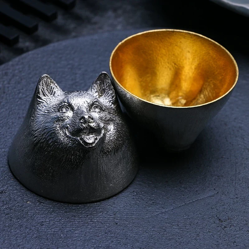 能作Nousaku 100% Tin Sake cup GUINOMI Zodiac Dragon Gold leaf 50cc (Gift Box) - Image 11