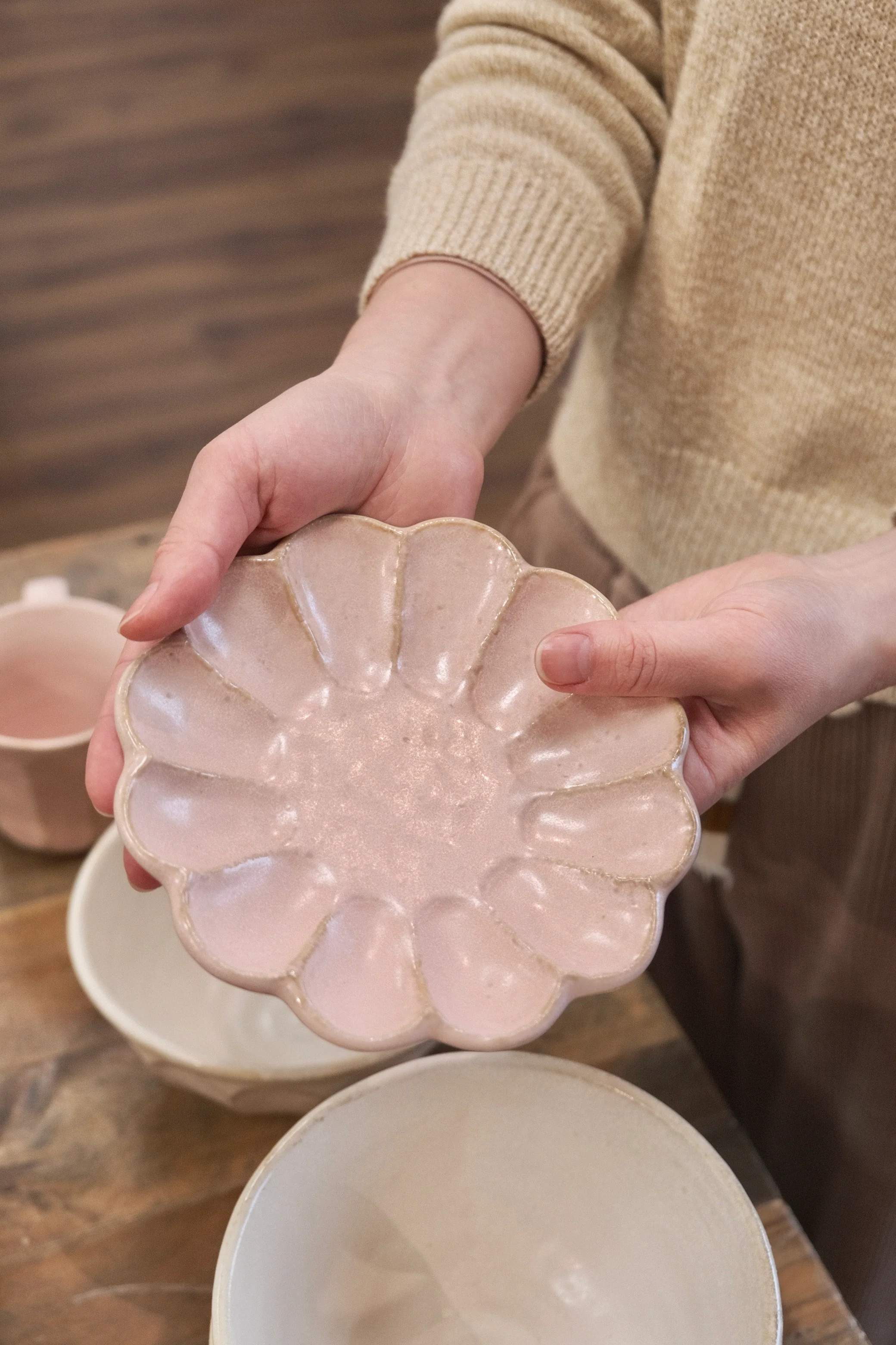 KANEKO KOHYO Rinka Flower 15.7cm Plate (Pink) - Image 2