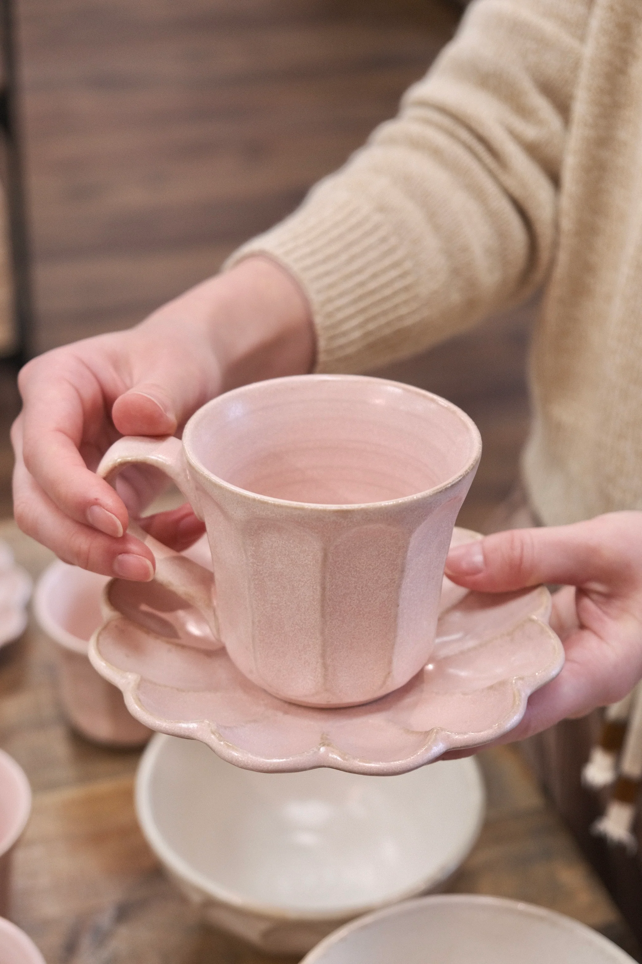 KANEKO KOHYO Rinka Flower 15.7cm Plate (Pink) - Image 3