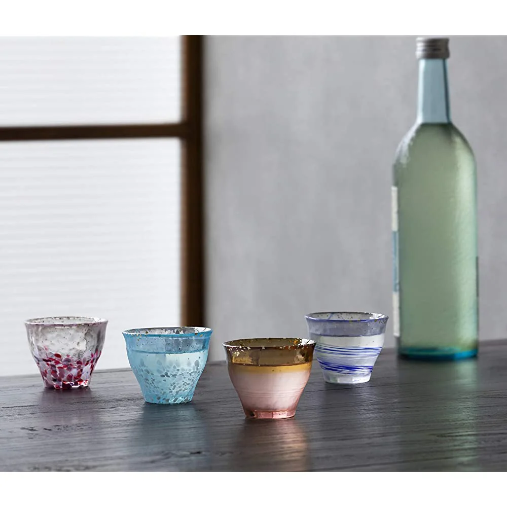 Japan Hand Made Tsugaru Vidoro Aderia Sake cup Glass (Gift Box) - Image 13