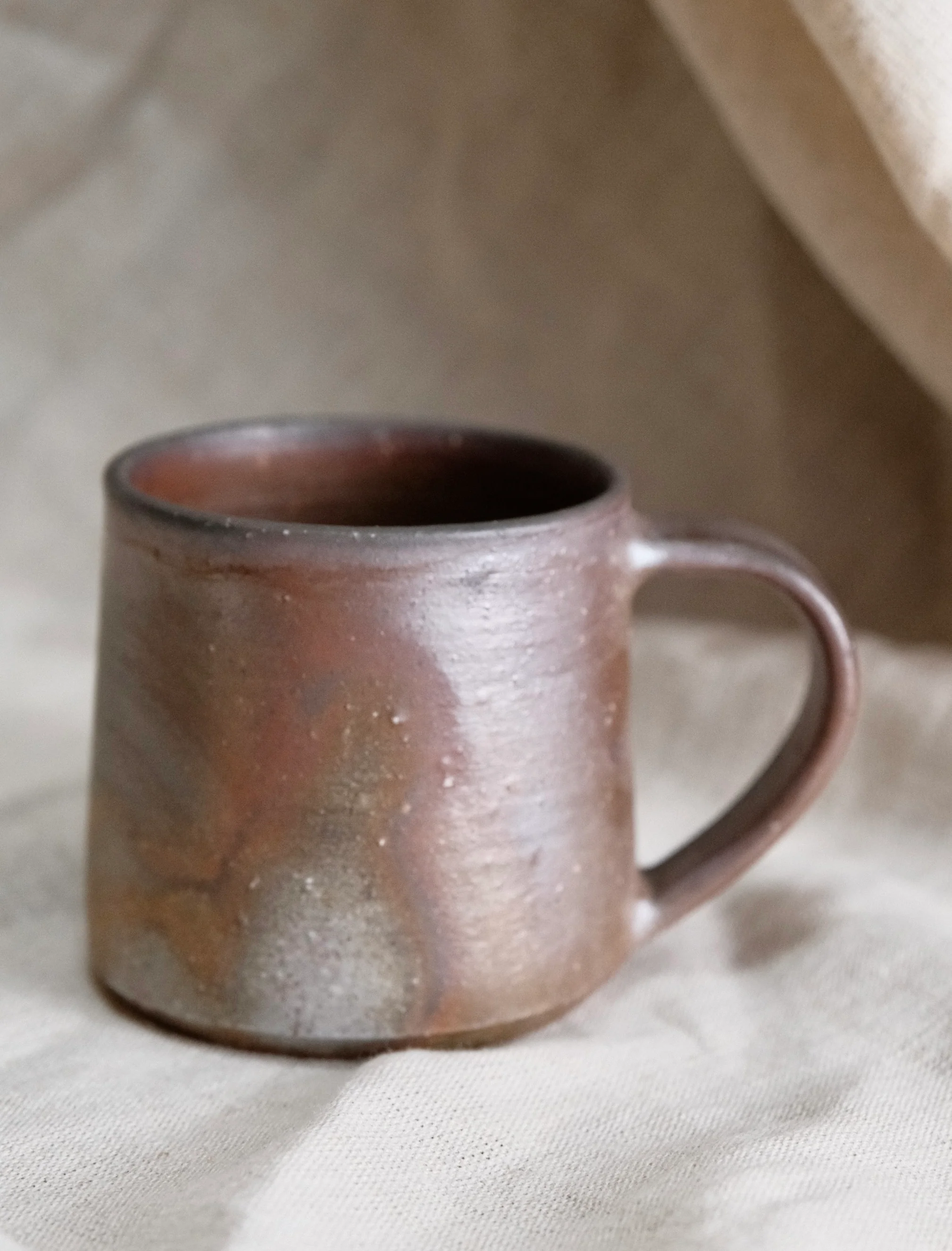 Bizen Yaki Handmede ceramic Mug Cup - Image 3