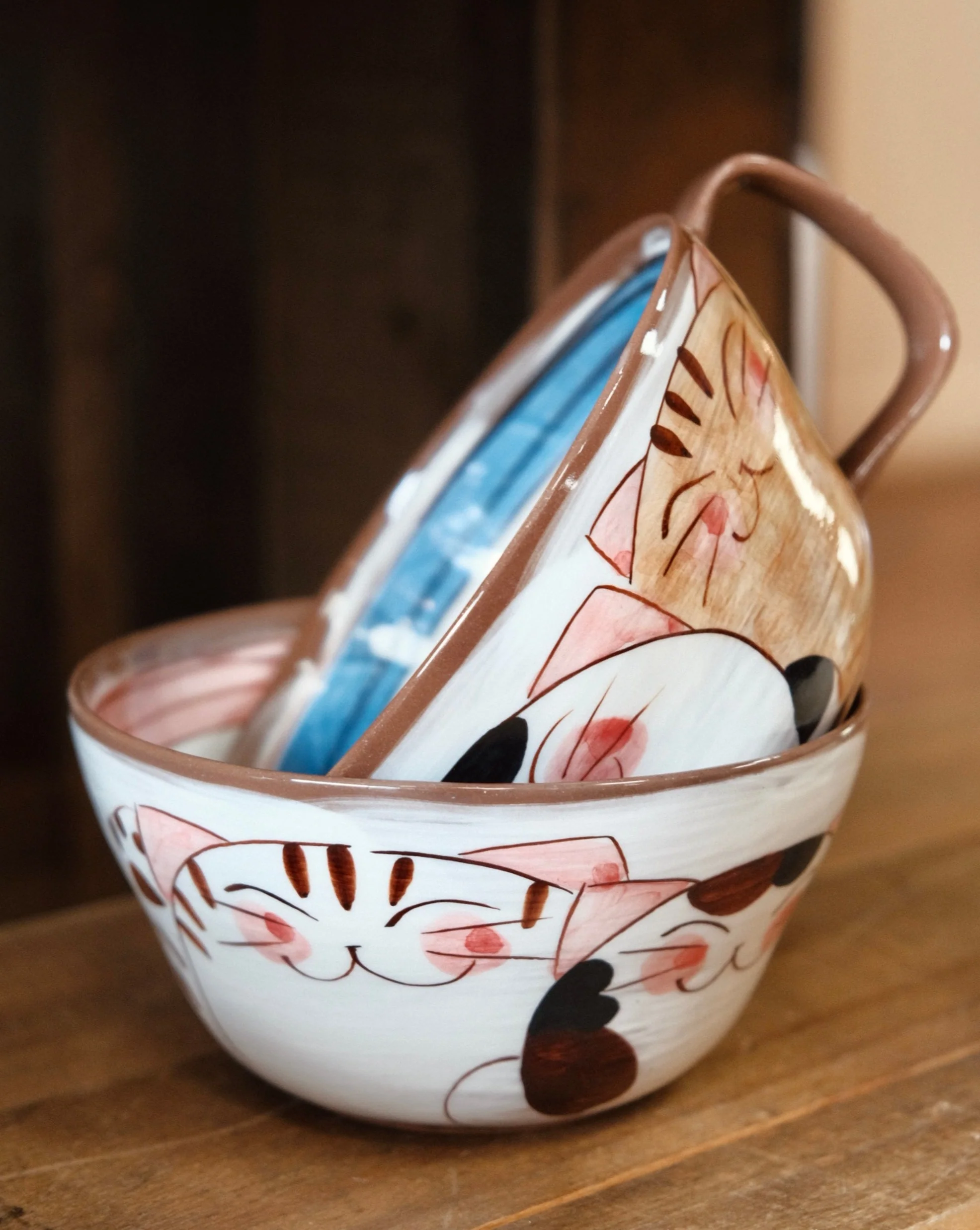 Hasami ware Handcraft Kitty Cat Soup Mug 500ml/16oz (Large) - Image 2