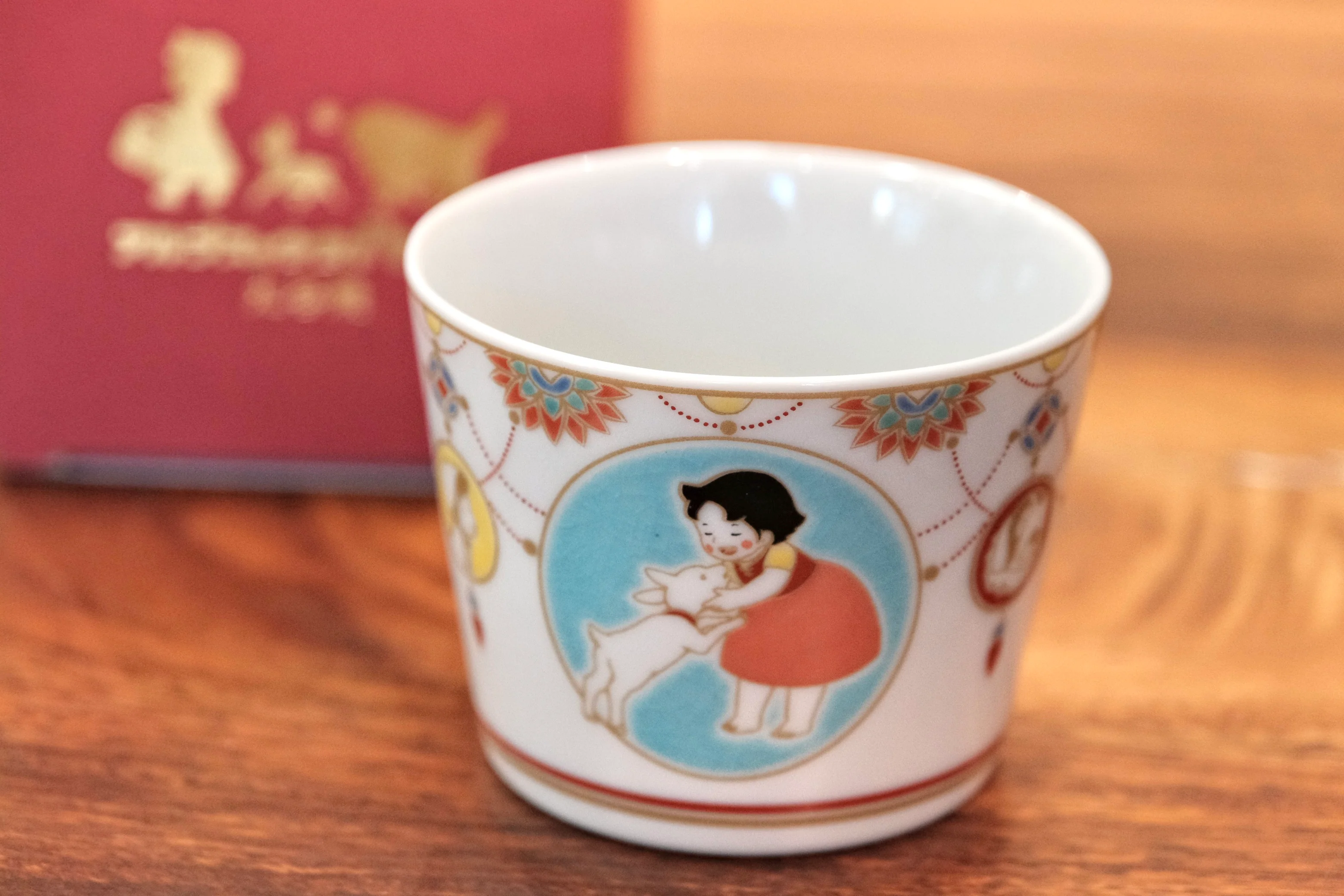 Japan Kutani Yaki Kaneshotouki Heidi and Yuki,Girl of the Alps goods,Soba Choko Cup - Image 6