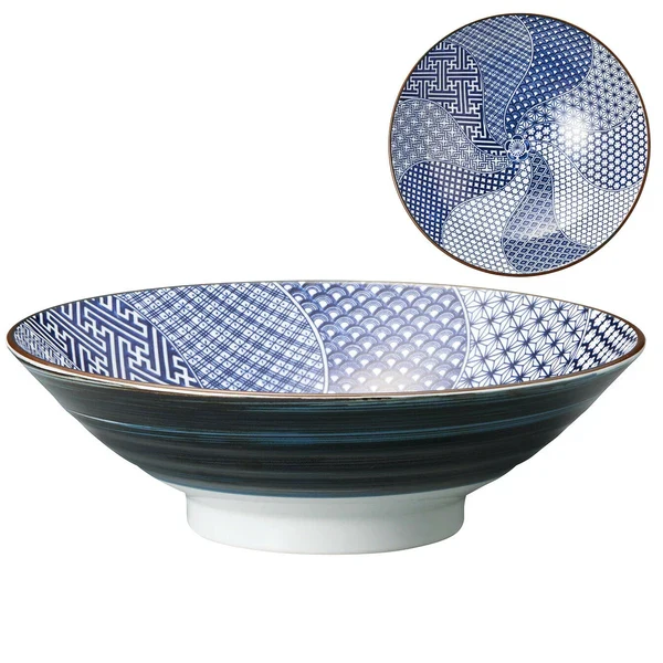 Japan Made Minoware Large Ramen Bowl-Plum - Image 4