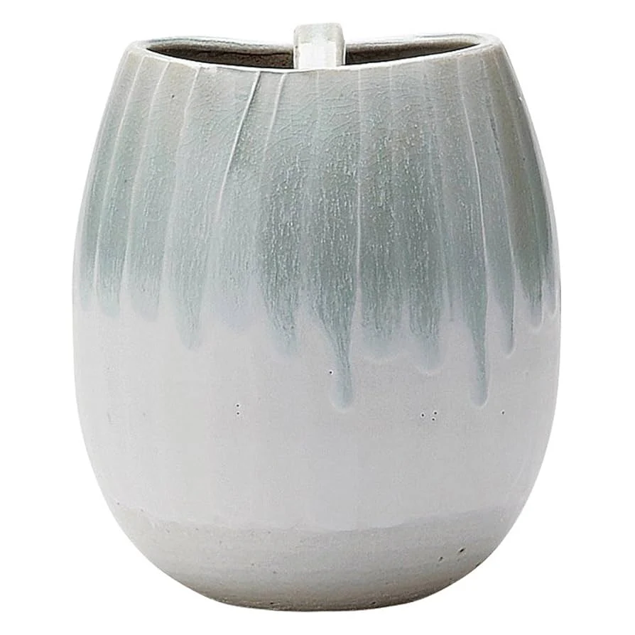 Japan MARUI Shigaraki(信樂燒)Handmade Shiratama handled flower vase