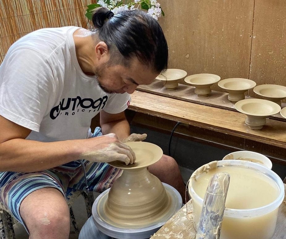 【Limited Edition】Artisans-大串真司 Ougushi Masashi High Ground Plate L (White Blue) - Image 4