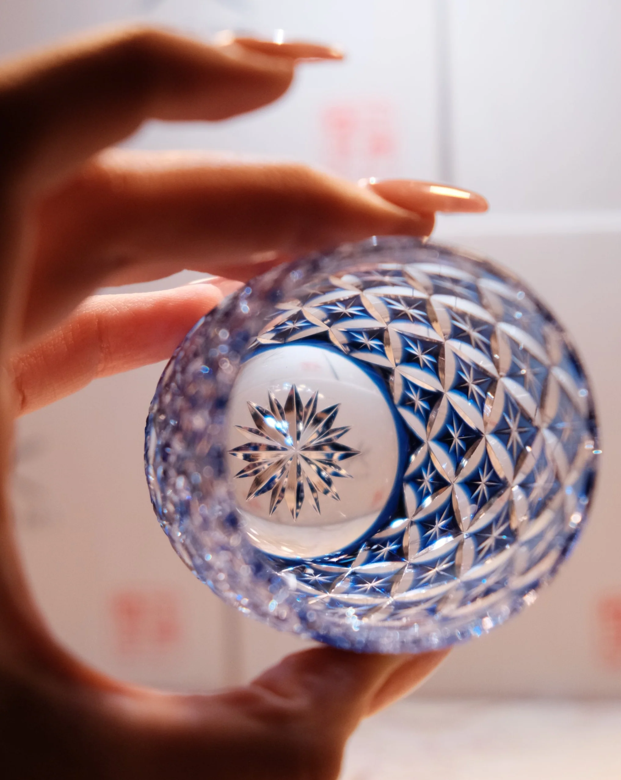 [KAGAMI CRYSTAL] Circle Mesh By SATOSHI NABETANI Master Of Traditional Crafts Edo Kiriko - Image 5