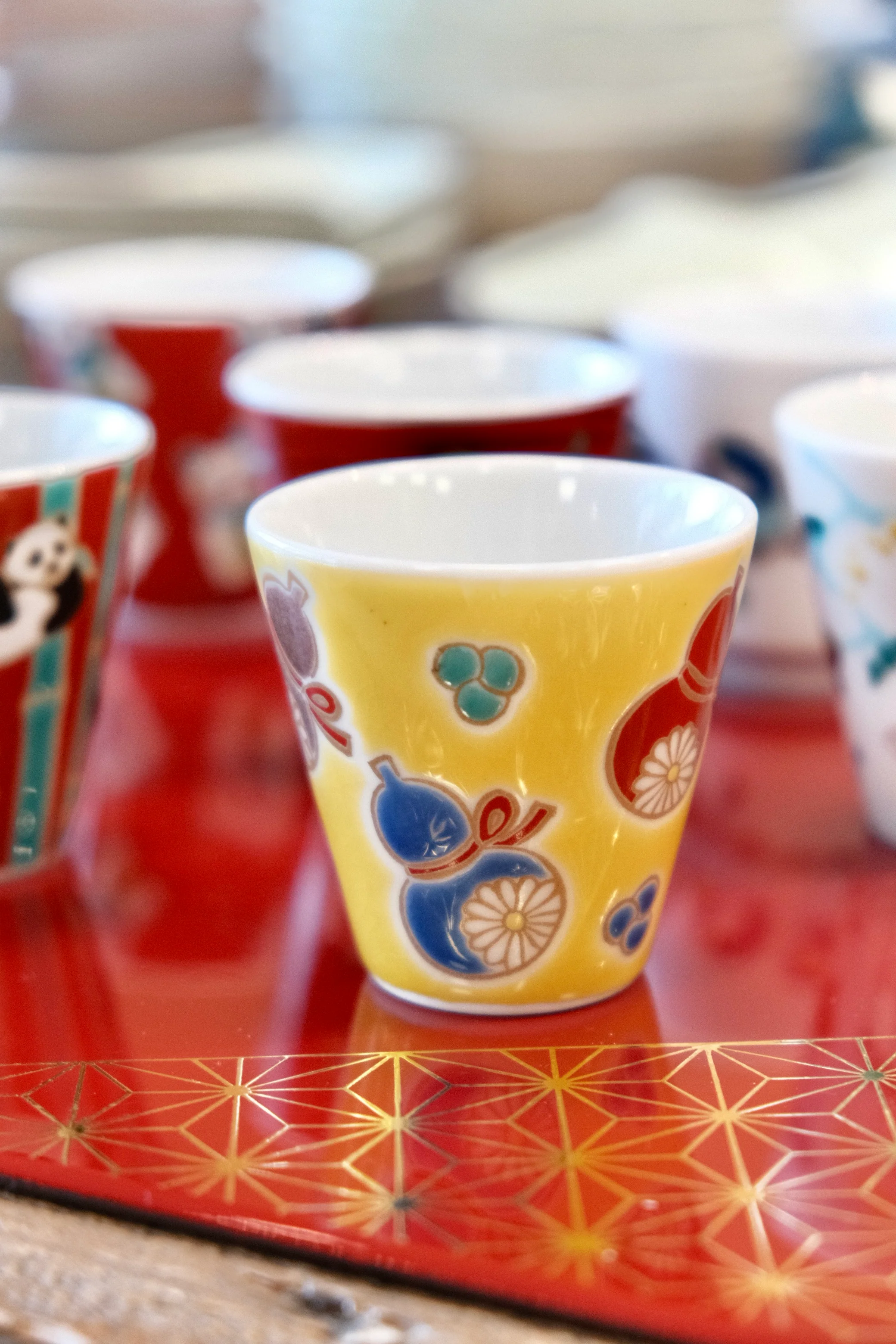 Seikou Kiln Kutani ware Sake Cup/Tea Cup - Image 8