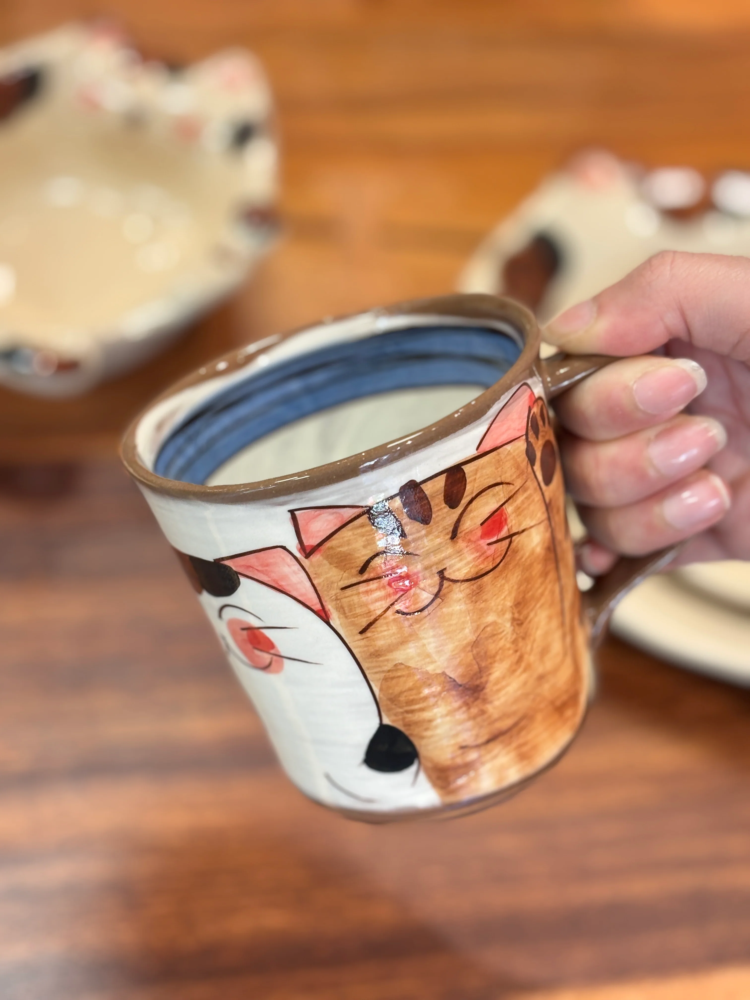 Hasami ware Handcraft Cat Mug 250ml/8.5oz - Image 2