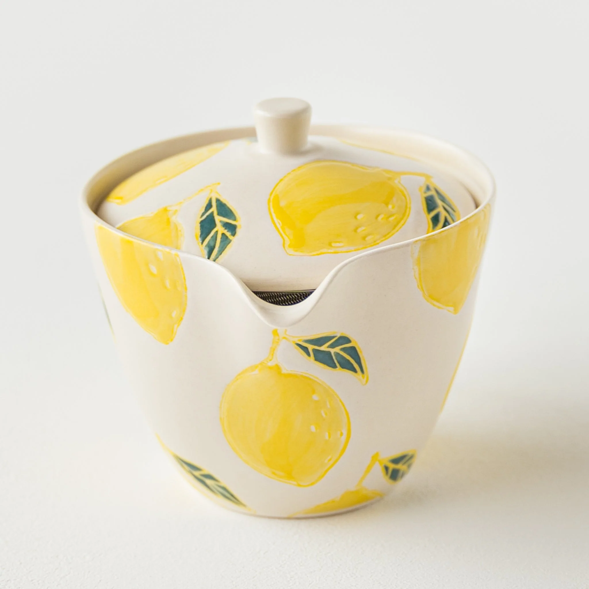 Hasami Yaki handcraft Lemon Tea set Wooden gift box - Image 2