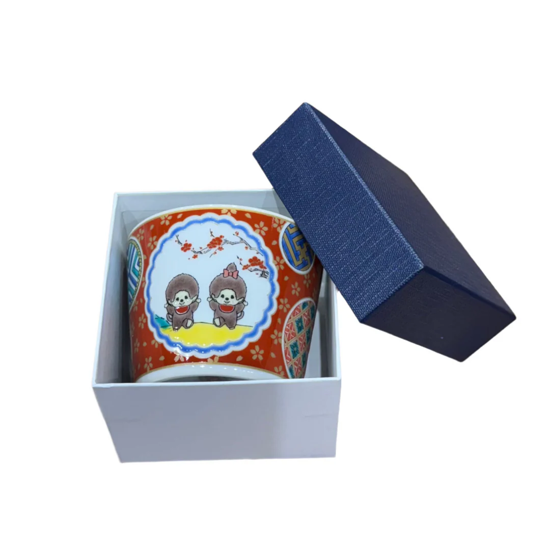 Japan Kutani Yaki Kaneshotouki Monchhichi Soba Choko Cup - Image 3