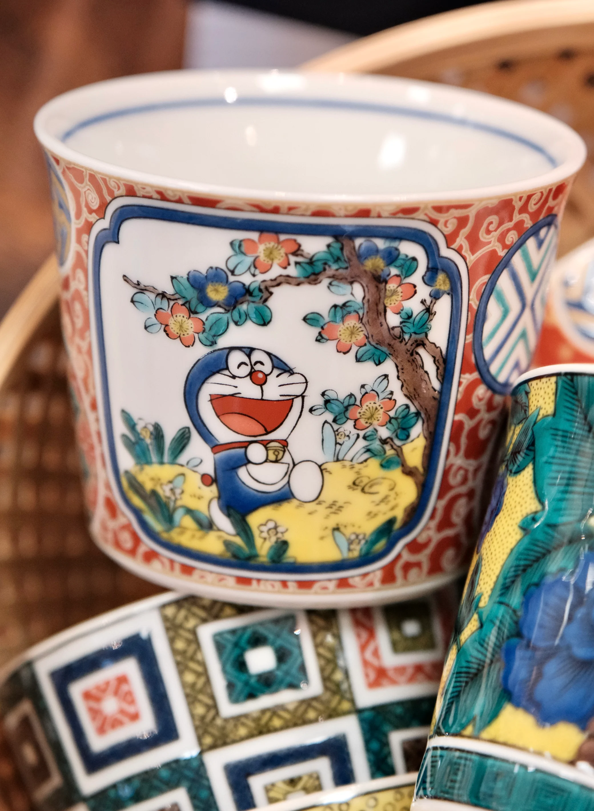 Japan Kutani Yaki Kaneshotouki Doraemon Soba Choko Cup - Image 9