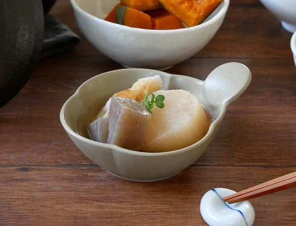 Mino yaki Ceramic Side Dish Bowl with handle - Image 4