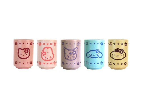 Japan Made sanrio Yunomi Tea cup 280ml -Flowers