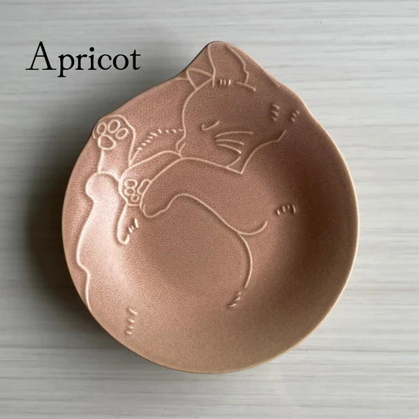 Japan Mino ware Main Plate Cat - Image 5