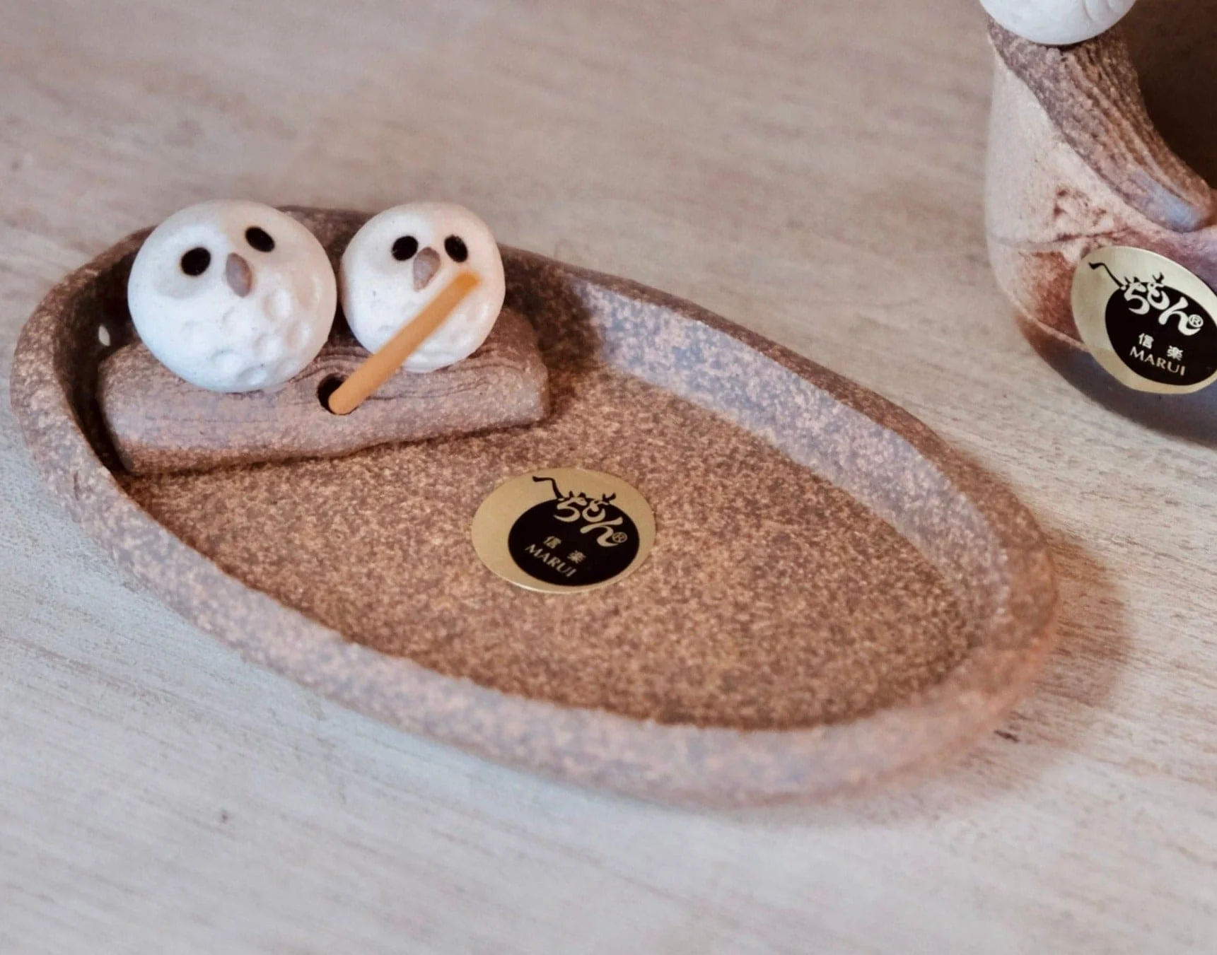 Shigaraki Yaki Owl Incense Stand (Gift box) - Image 3