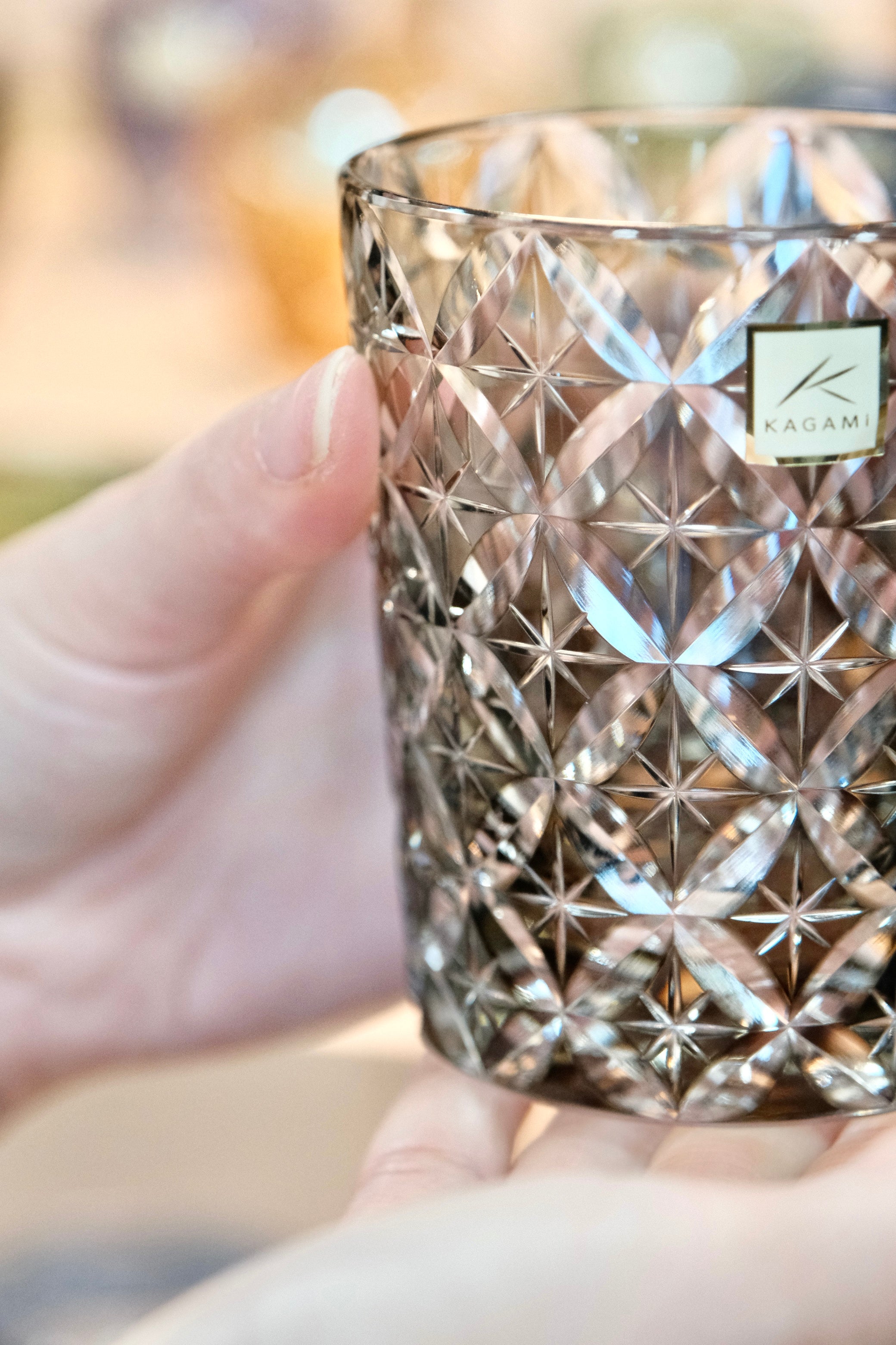 [KAGAMI CRYSTAL] | EDO KIRIKO | CIRCLE MESH BY SATOSHI NABETANI MASTER OF Traditional Crafts Whiskey Glass - Image 2
