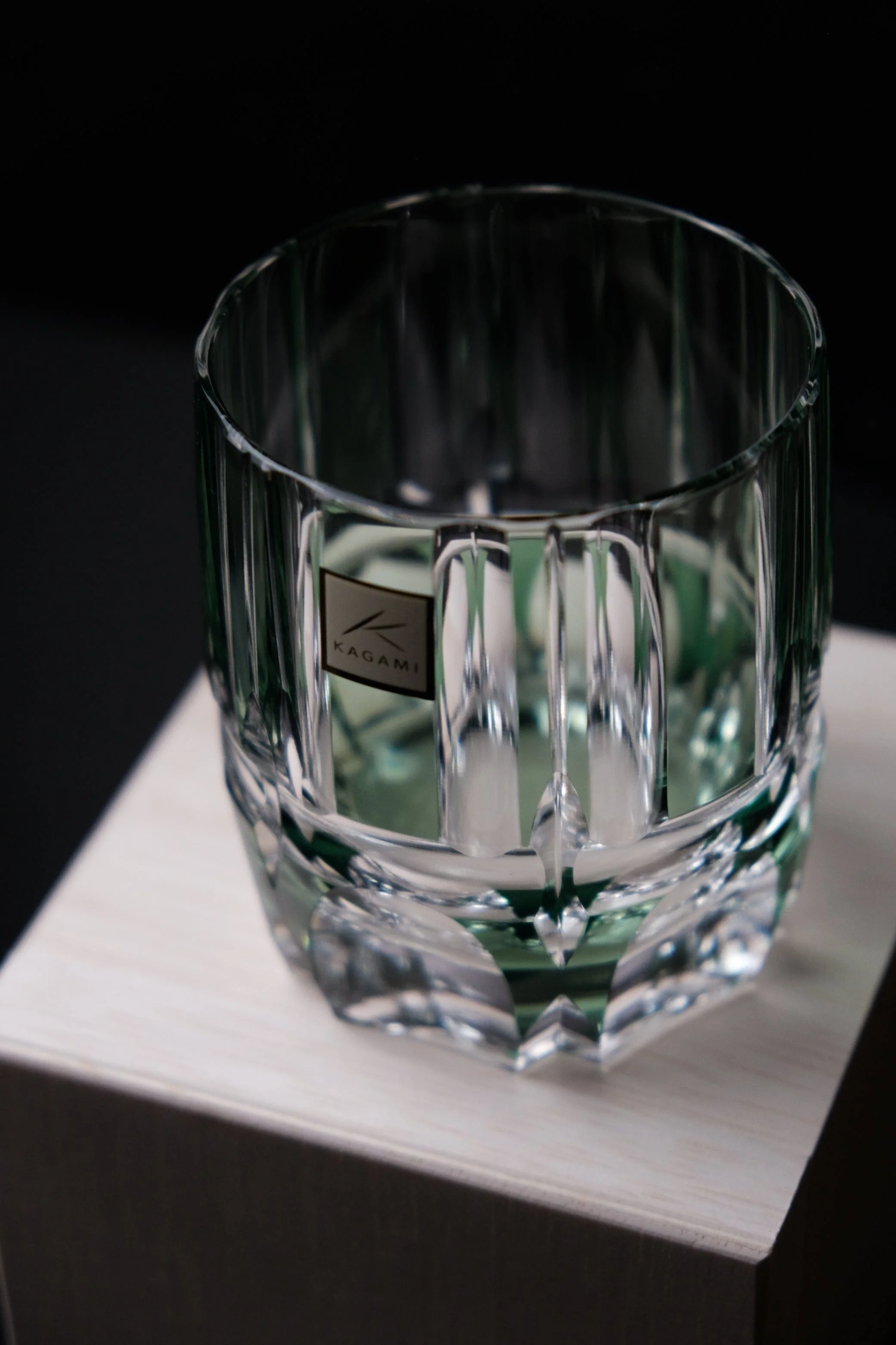 | KAGAMI CRYSTAL|[ROCKS GLASS] Whiskey Glass "Bamboo" Crystal Glass (Wooden Box) - Image 4