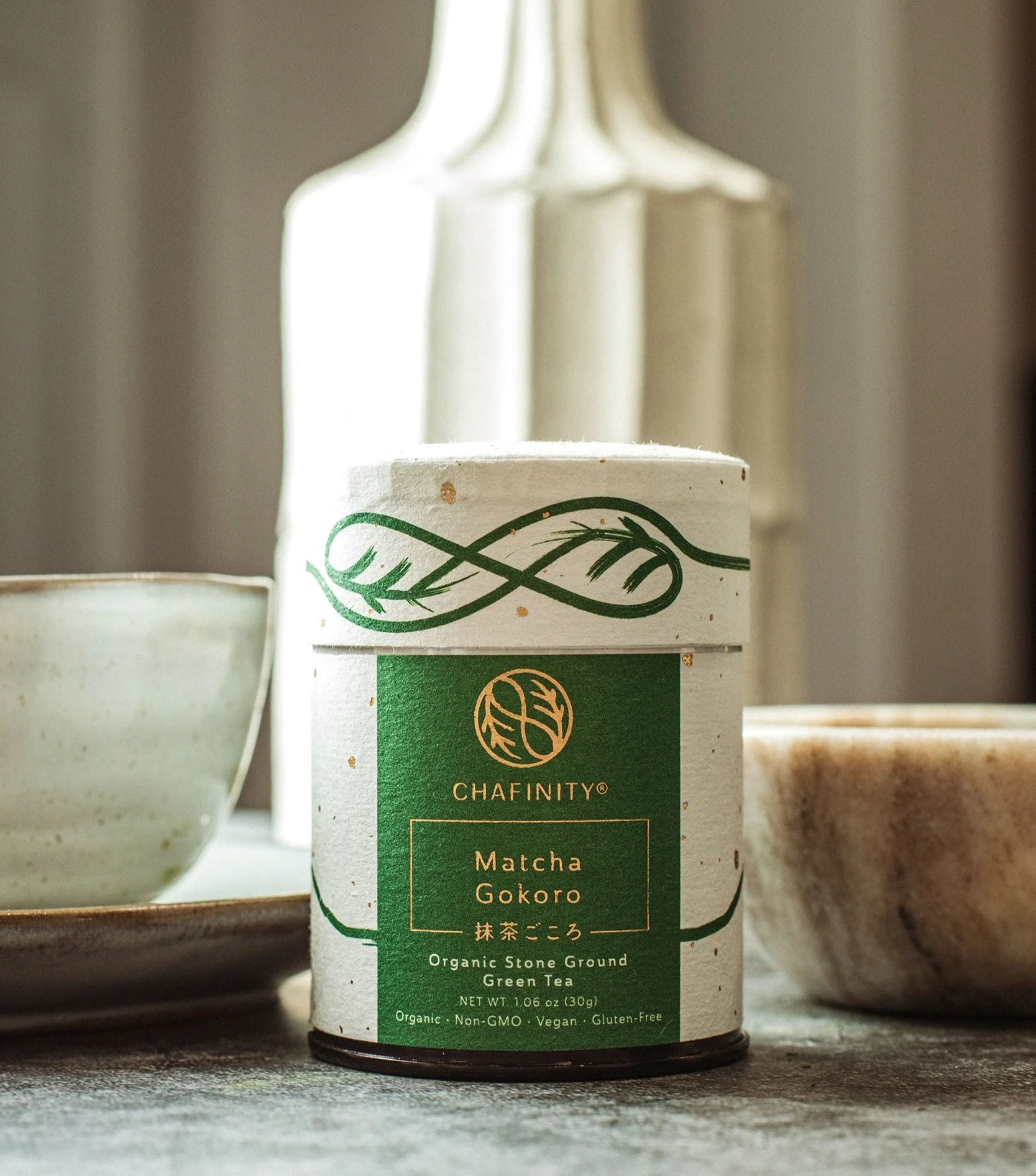 CHAFINITY  MATCHA GOKORO Organic Stone Ground Ceremonial Green Tea Powder - 30g - Image 3