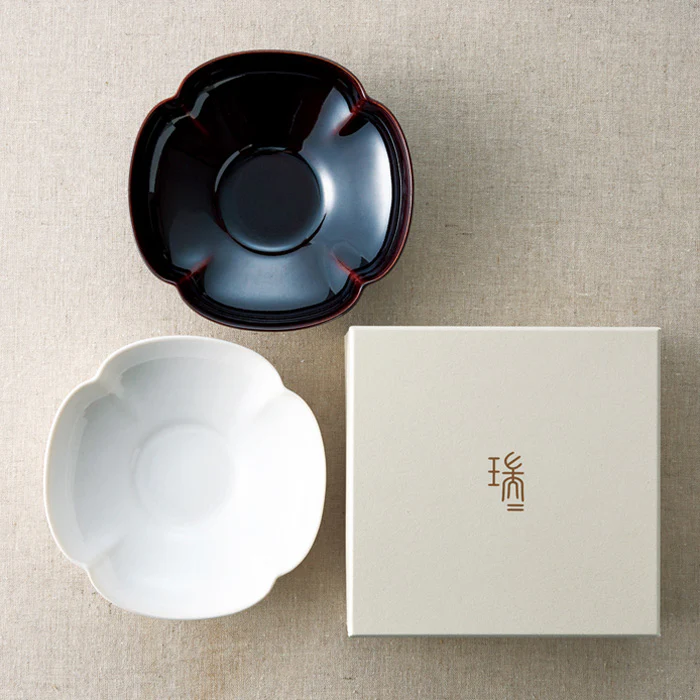 MIYAMA MIZU MIZU "瑞“ by RINA ONO 5'' Small Dish Set For 2 (Gift Box) - Image 3