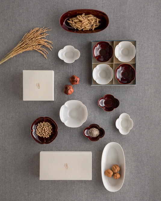 MIYAMA MIZU MIZU "瑞“ by RINA ONO 5'' Small Dish Set For 2 (Gift Box) - Image 4