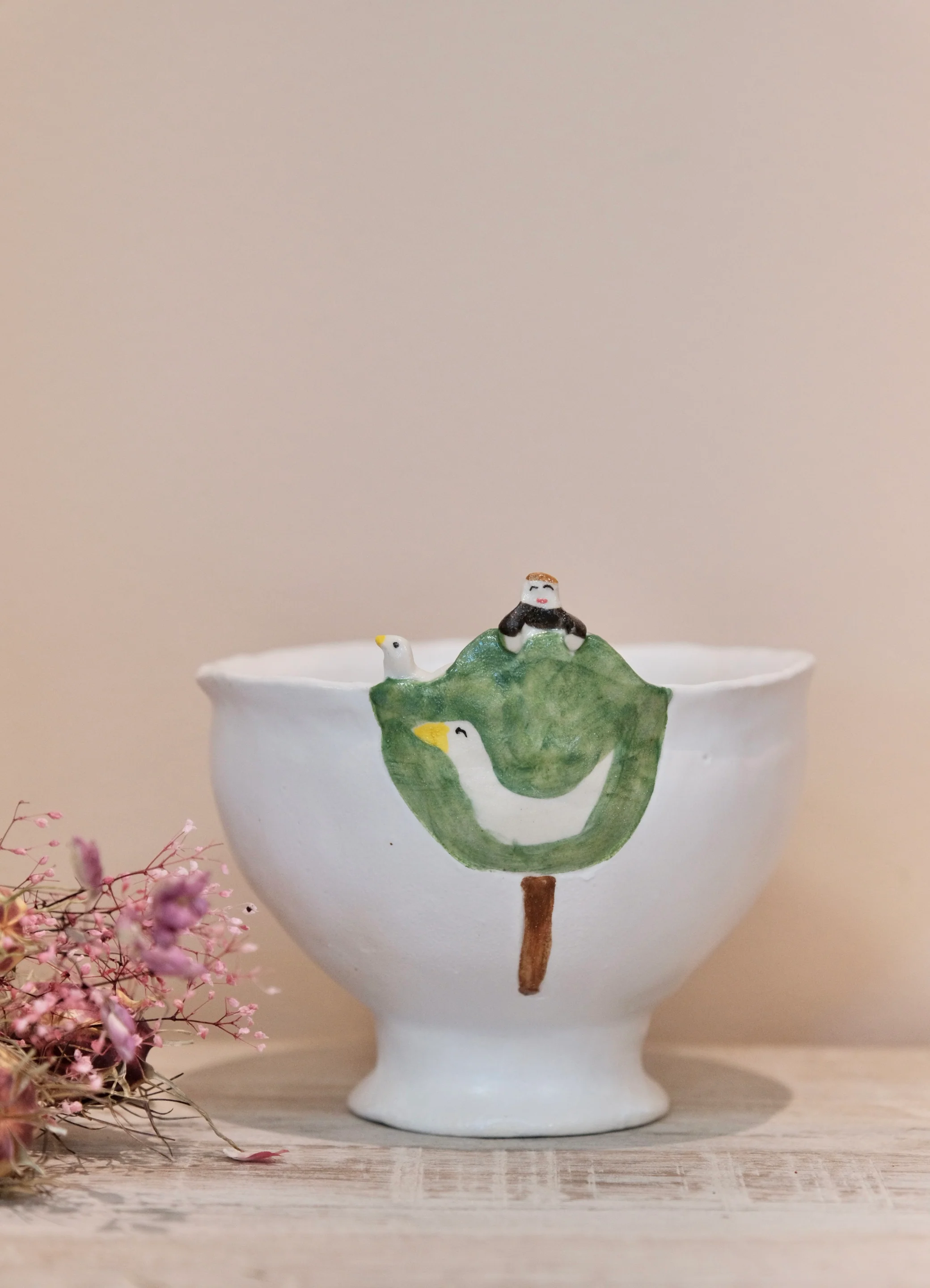 Natsumi Muroi 室井夏実- Handmade Sculptural rim detail ceramic bowl #1