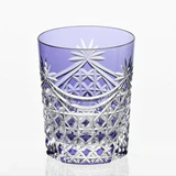 [KAGAMI CRYSTAL] Whiskey Glass DRAPE & TETRAGONAL BASKET WEAVE (PURPLE) | EDO KIRIKO | KAGAMI CRYSTAL - Image 3