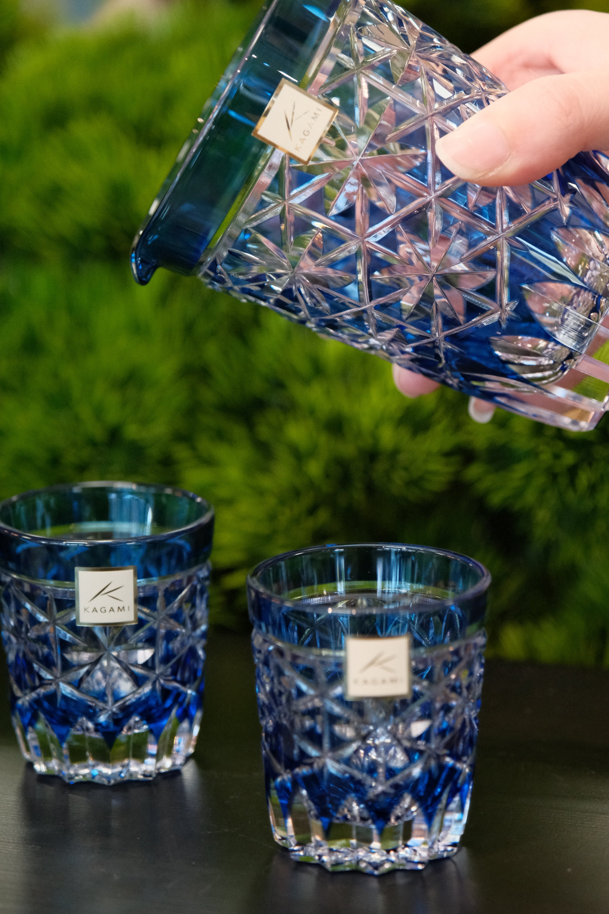 [KAGAMI CRYSTAL] SAKE SET 'SEIKA' | EDO KIRIKO | - Image 2