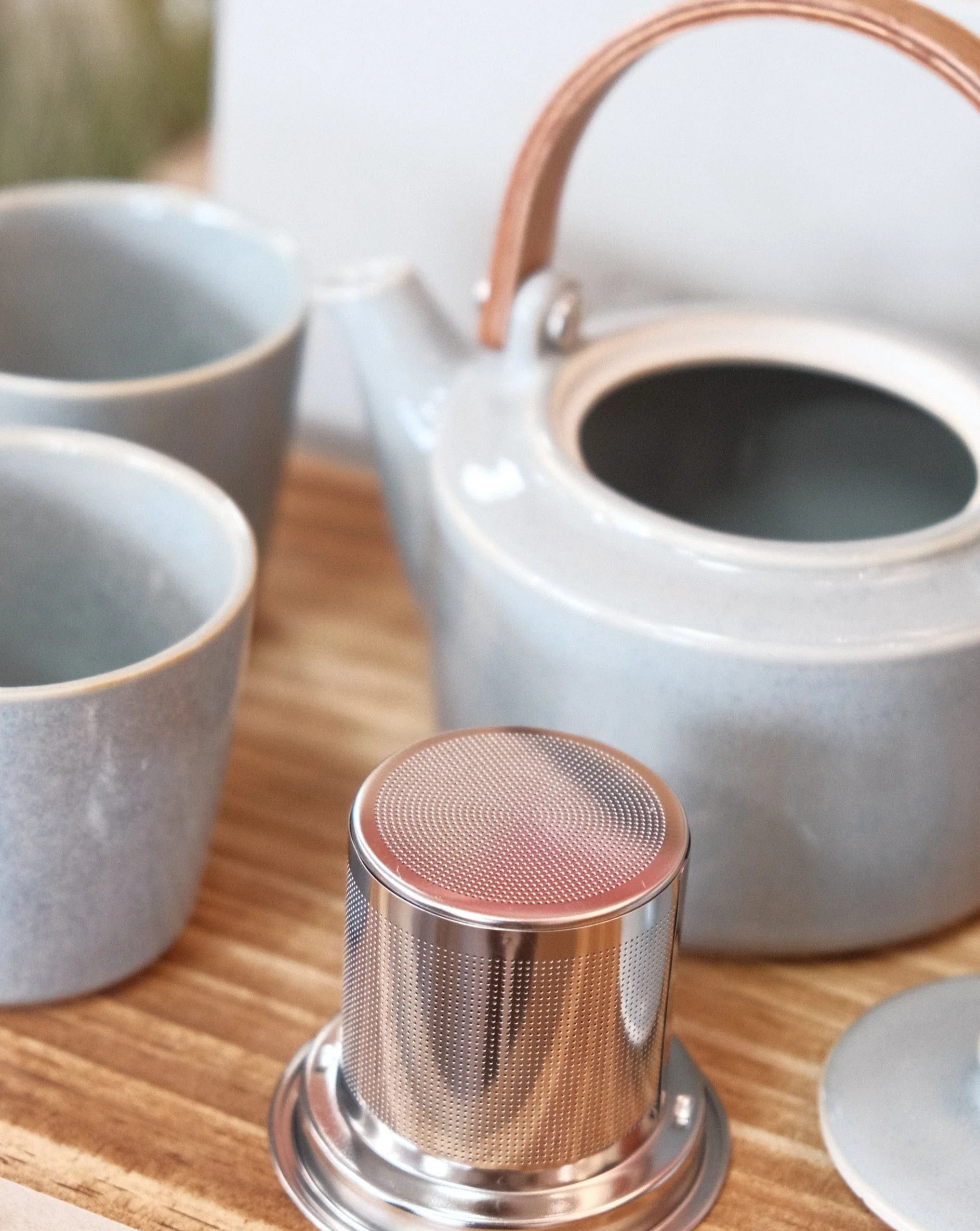SALIU 祥SYO Earthen Teapot Japanese Tea Pot Gift Set (Gray) - Image 4