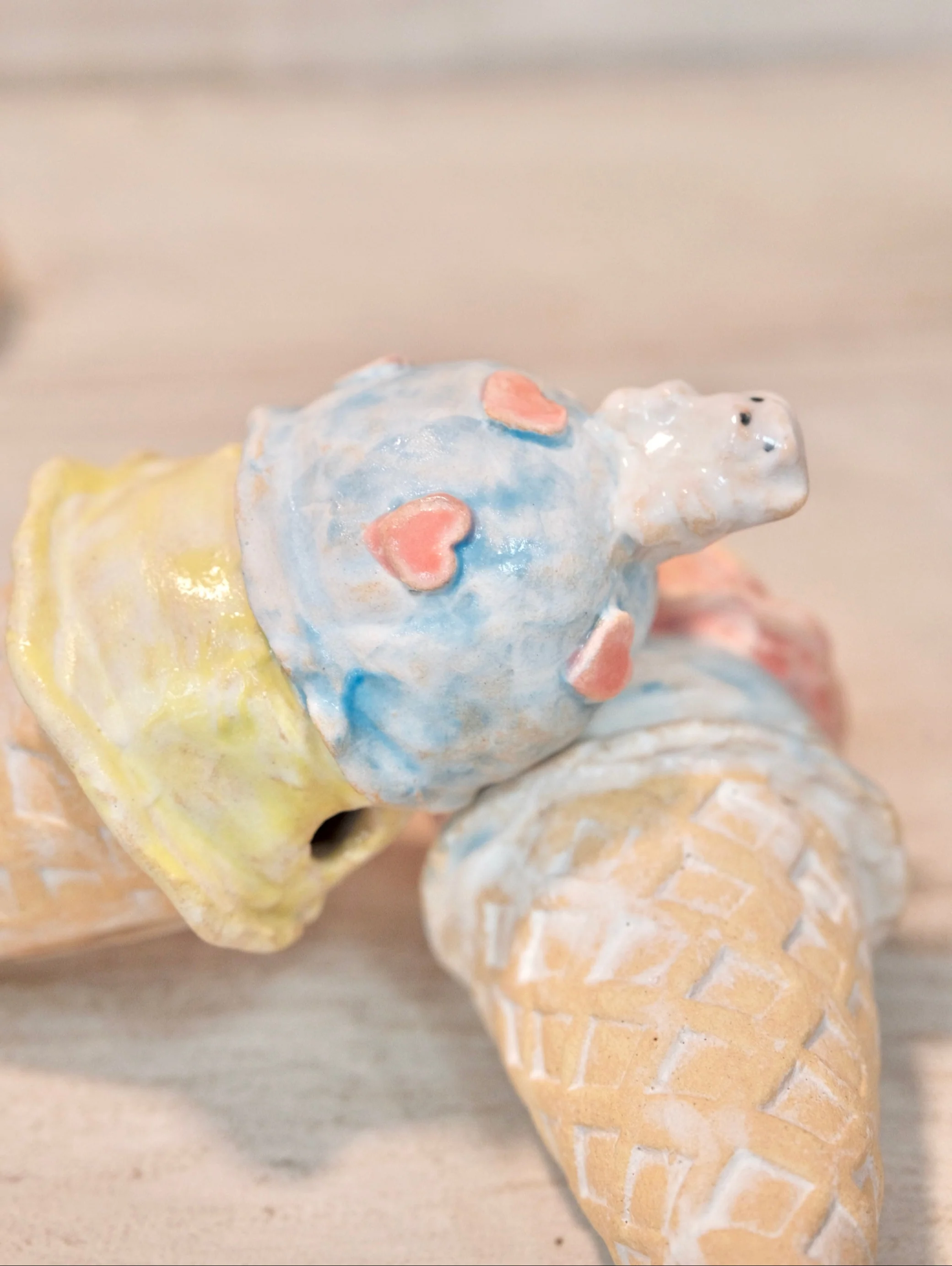 Suzuki Tamami Handmade Ice Cream Cone Mini Flower Vase Wall Decor - Image 4