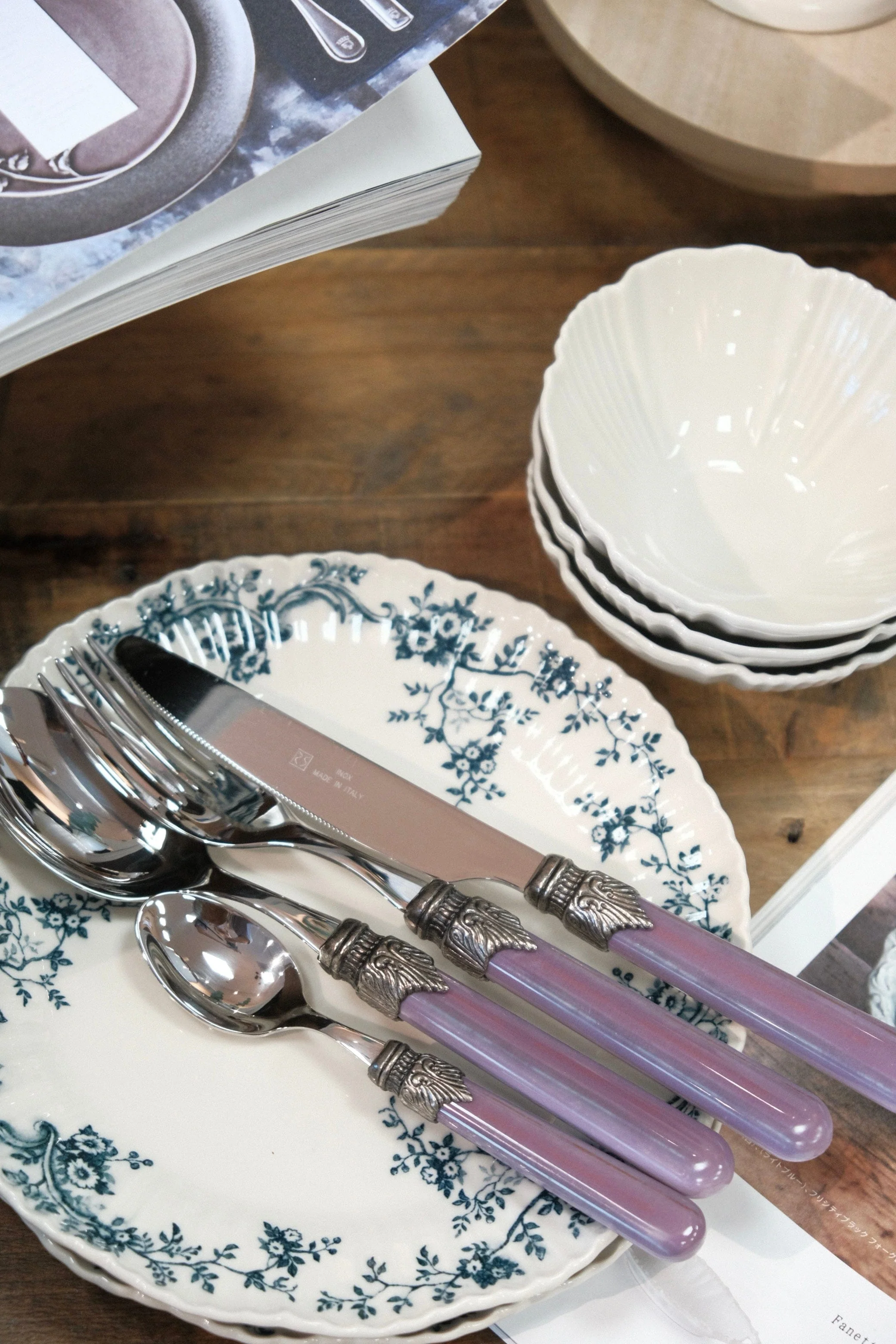 RIVADOSSI SANDRO Vintage 4 pieces table set(Violet) - Image 3